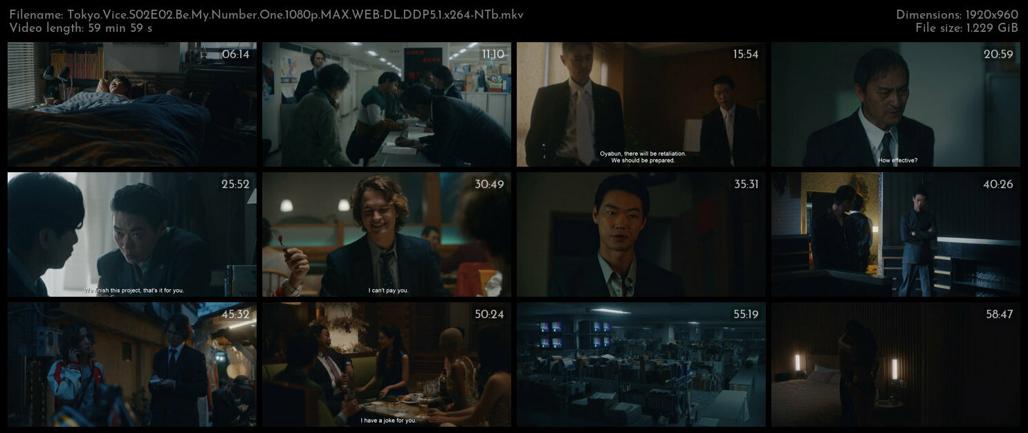 Tokyo Vice S02E02 Be My Number One 1080p MAX WEB DL DDP5 1 x264 NTb TGx
