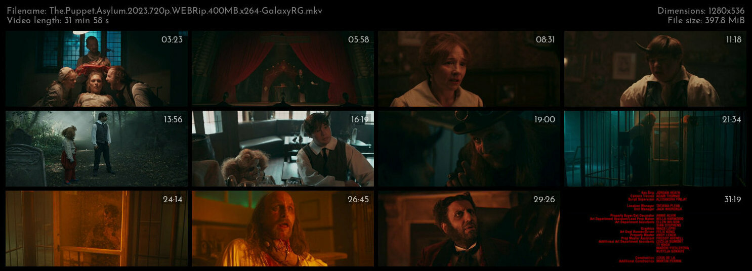 The Puppet Asylum 2023 720p WEBRip 400MB x264 GalaxyRG