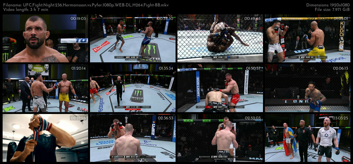 UFC Fight Night 236 Hermansson vs Pyfer 1080p WEB DL H264 Fight BB