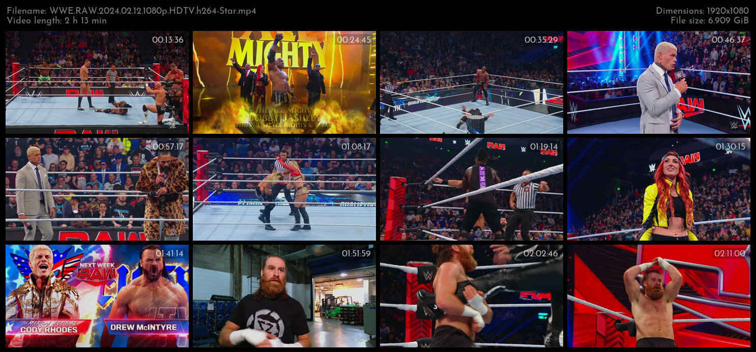 WWE RAW 2024 02 12 1080p HDTV h264 Star TGx