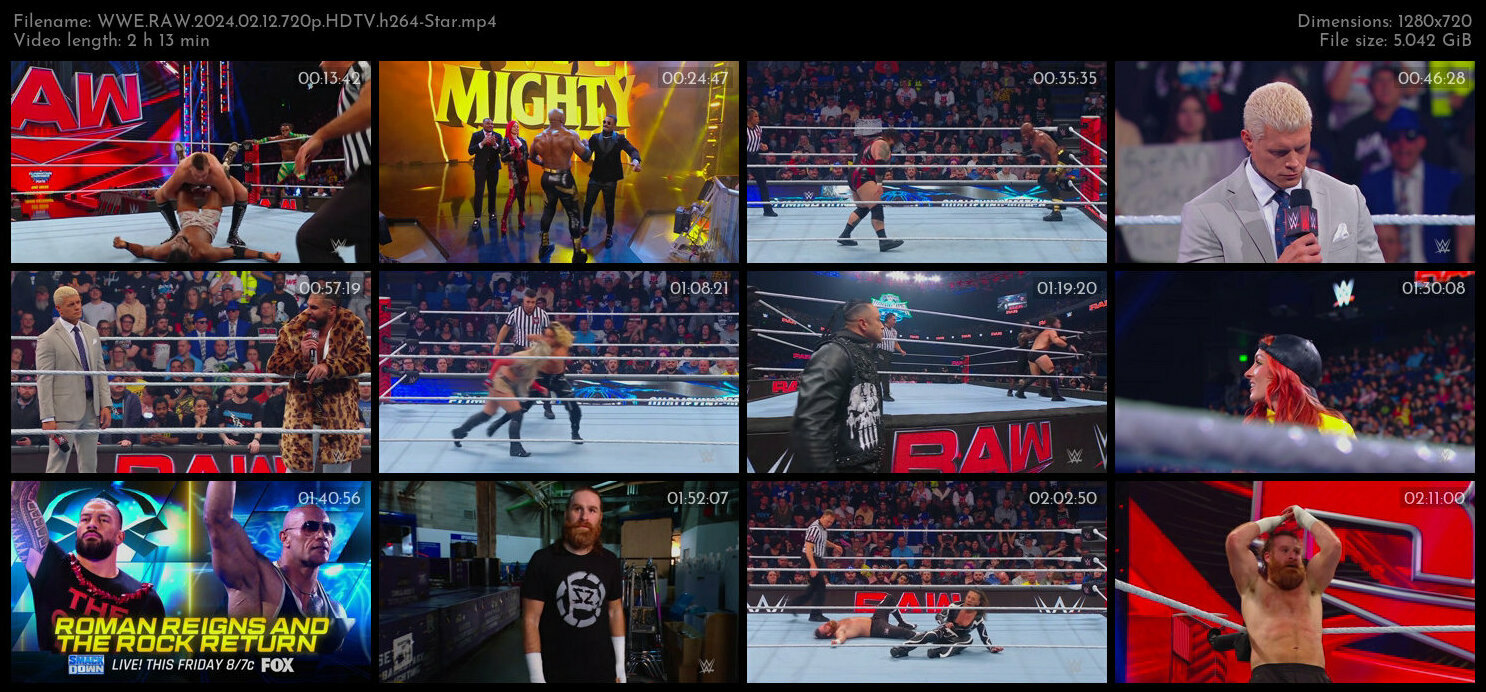WWE RAW 2024 02 12 720p HDTV h264 Star TGx