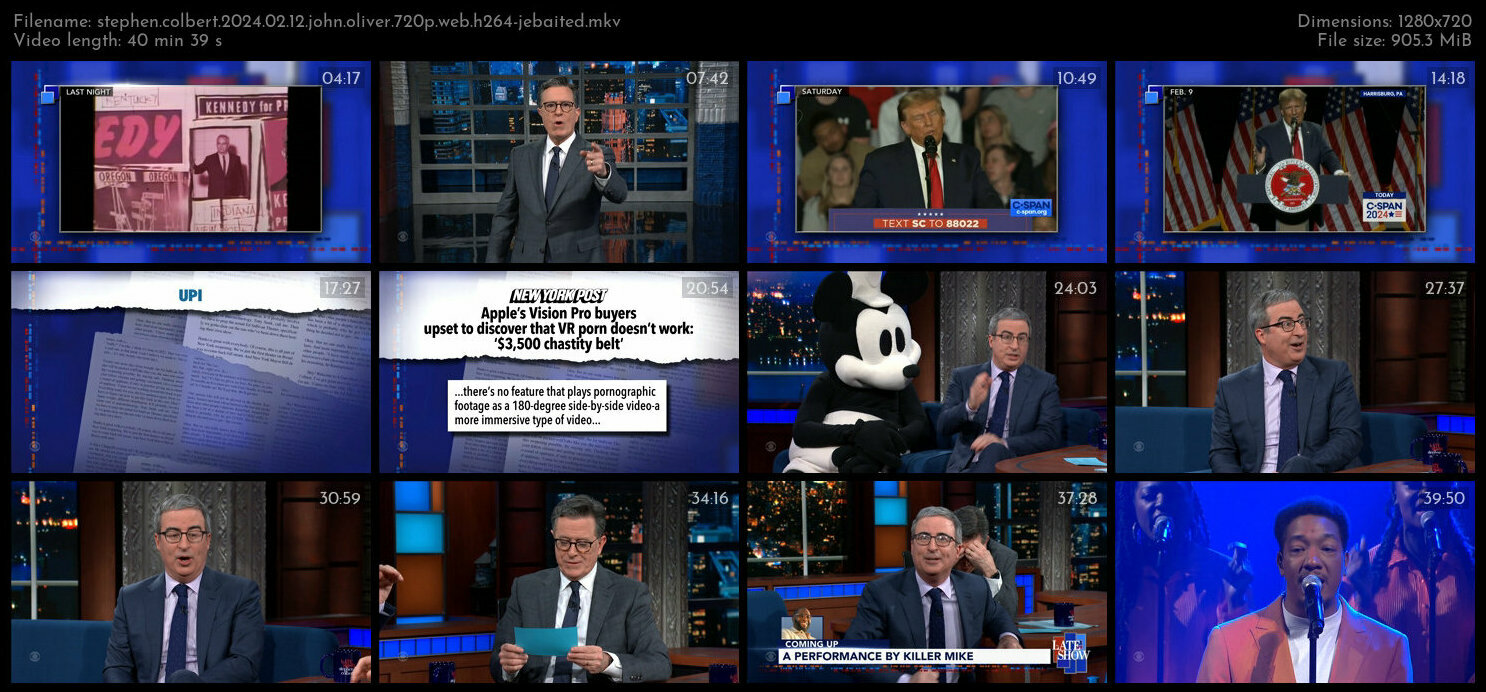 Stephen Colbert 2024 02 12 John Oliver 720p WEB H264 JEBAITED TGx