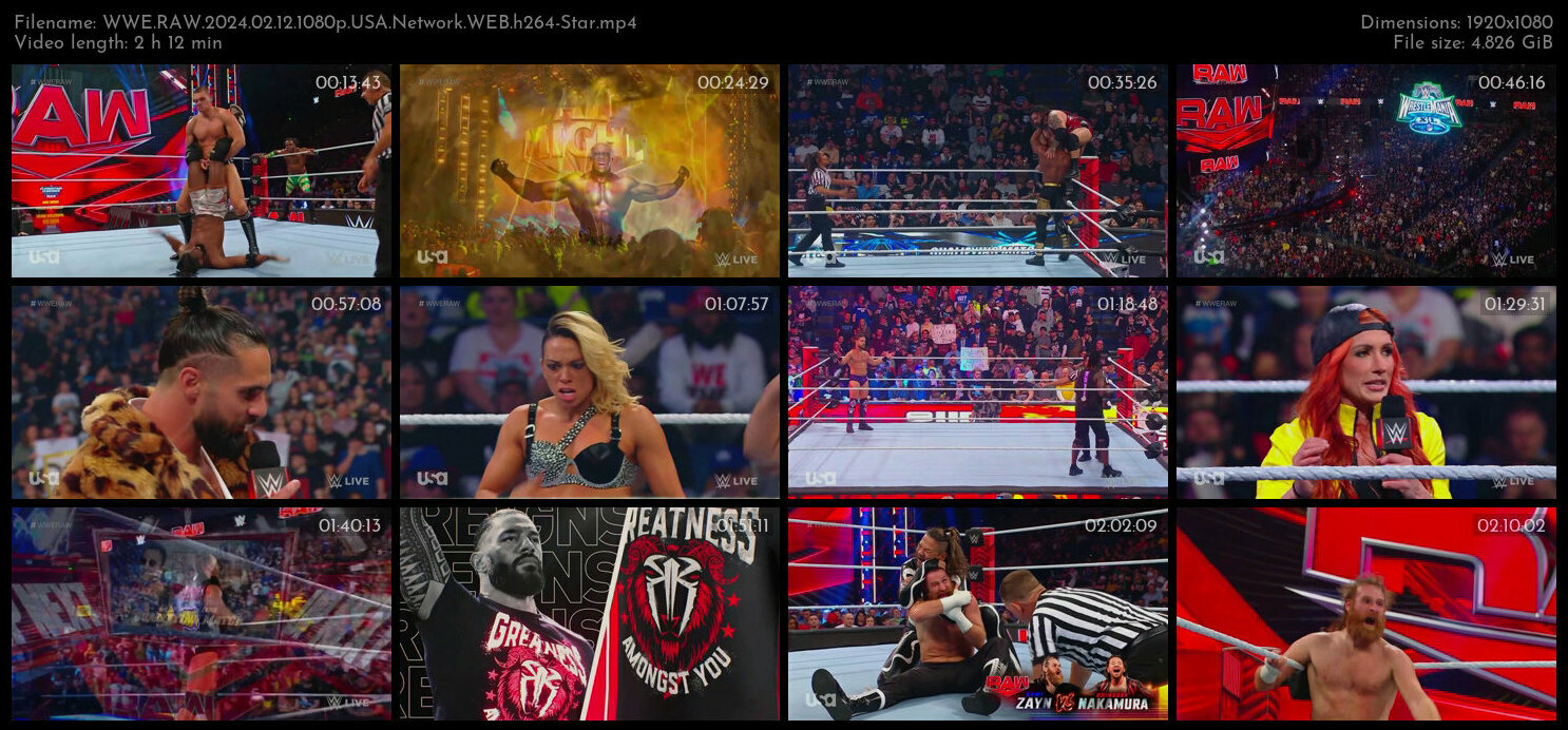 WWE RAW 2024 02 12 1080p USA Network WEB h264 Star TGx