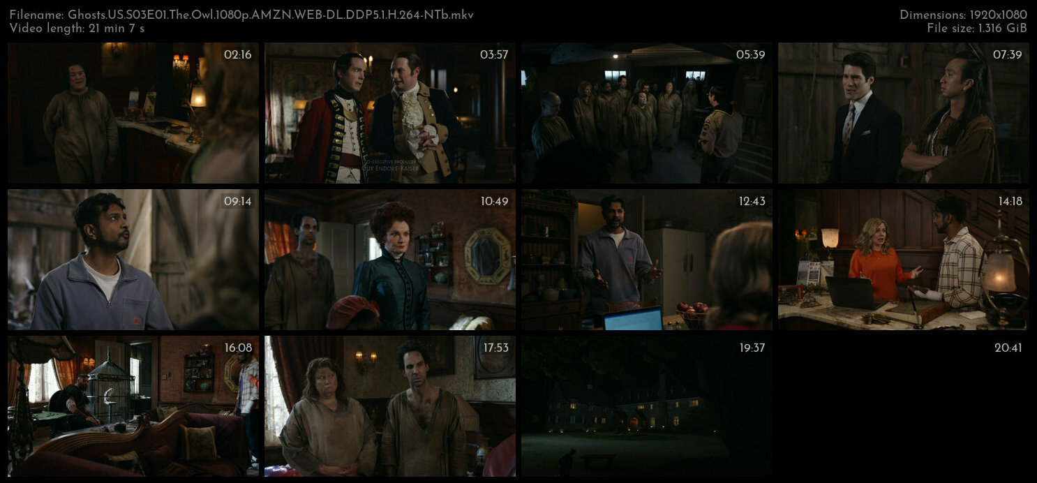 Ghosts US S03E01 The Owl 1080p AMZN WEB DL DDP5 1 H 264 NTb TGx