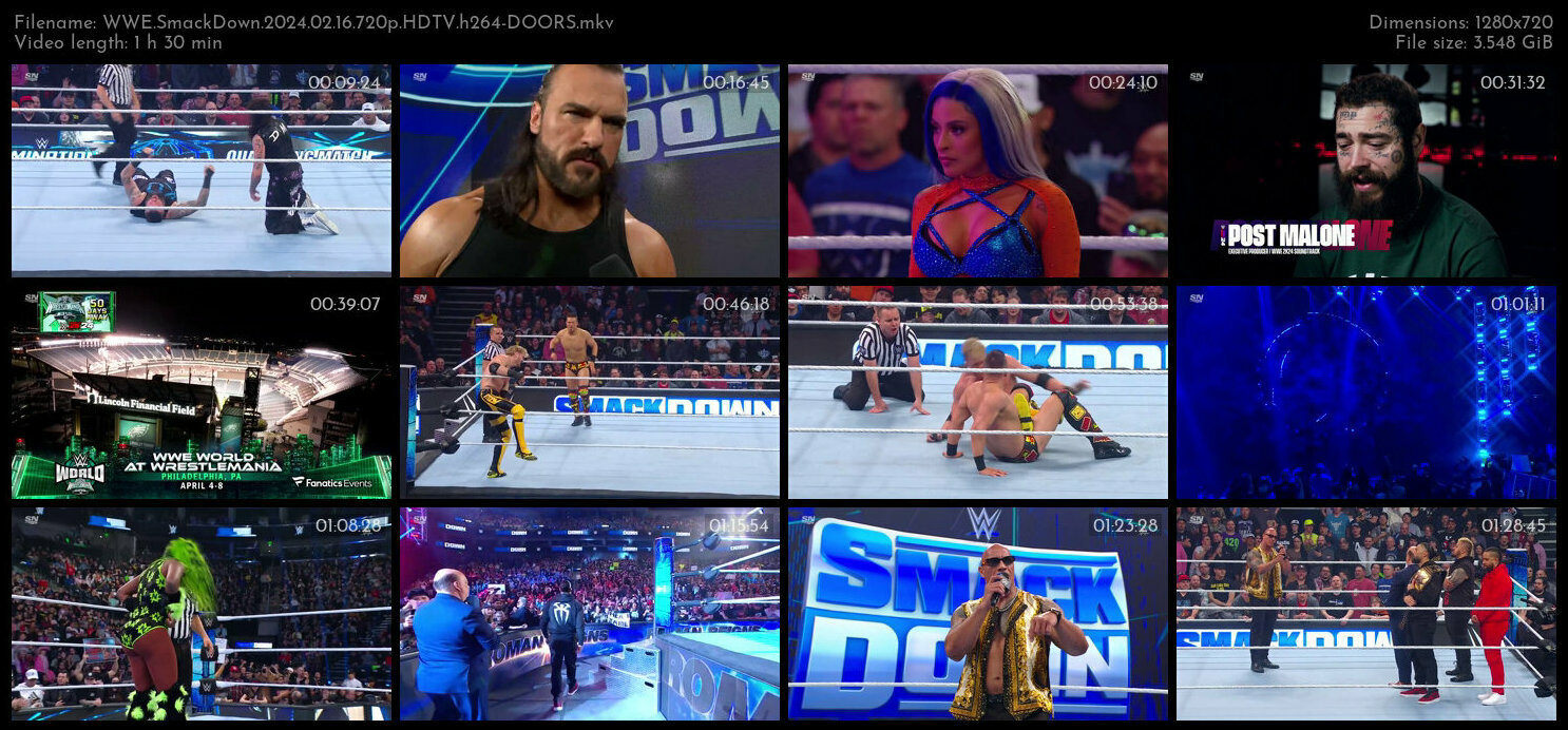 WWE SmackDown 2024 02 16 720p HDTV h264 DOORS TGx