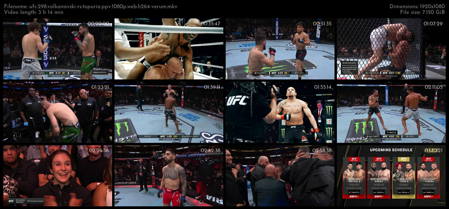 UFC 298 Volkanovski vs Topuria PPV 1080p WEB h264 VERUM TGx