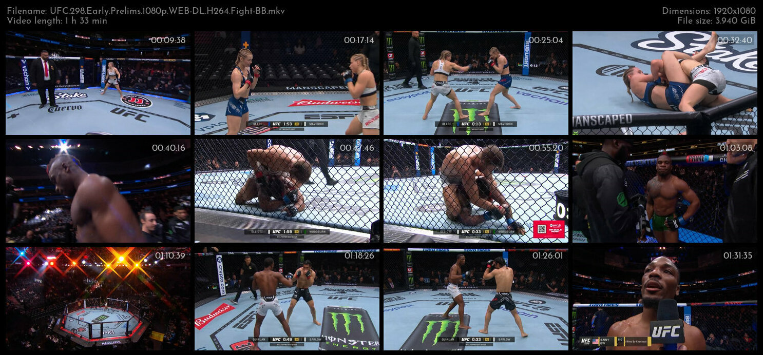 UFC 298 Early Prelims 1080p WEB DL H264 Fight BB