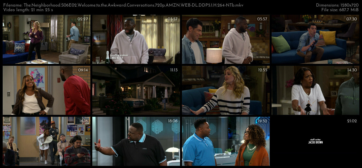 The Neighborhood S06E02 Welcome to the Awkward Conversations 720p AMZN WEB DL DDP5 1 H 264 NTb TGx