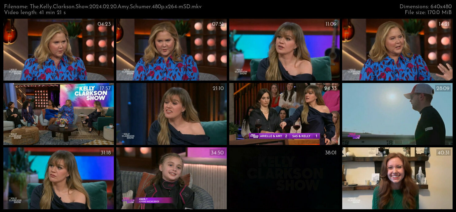The Kelly Clarkson Show 2024 02 20 Amy Schumer 480p x264 mSD TGx