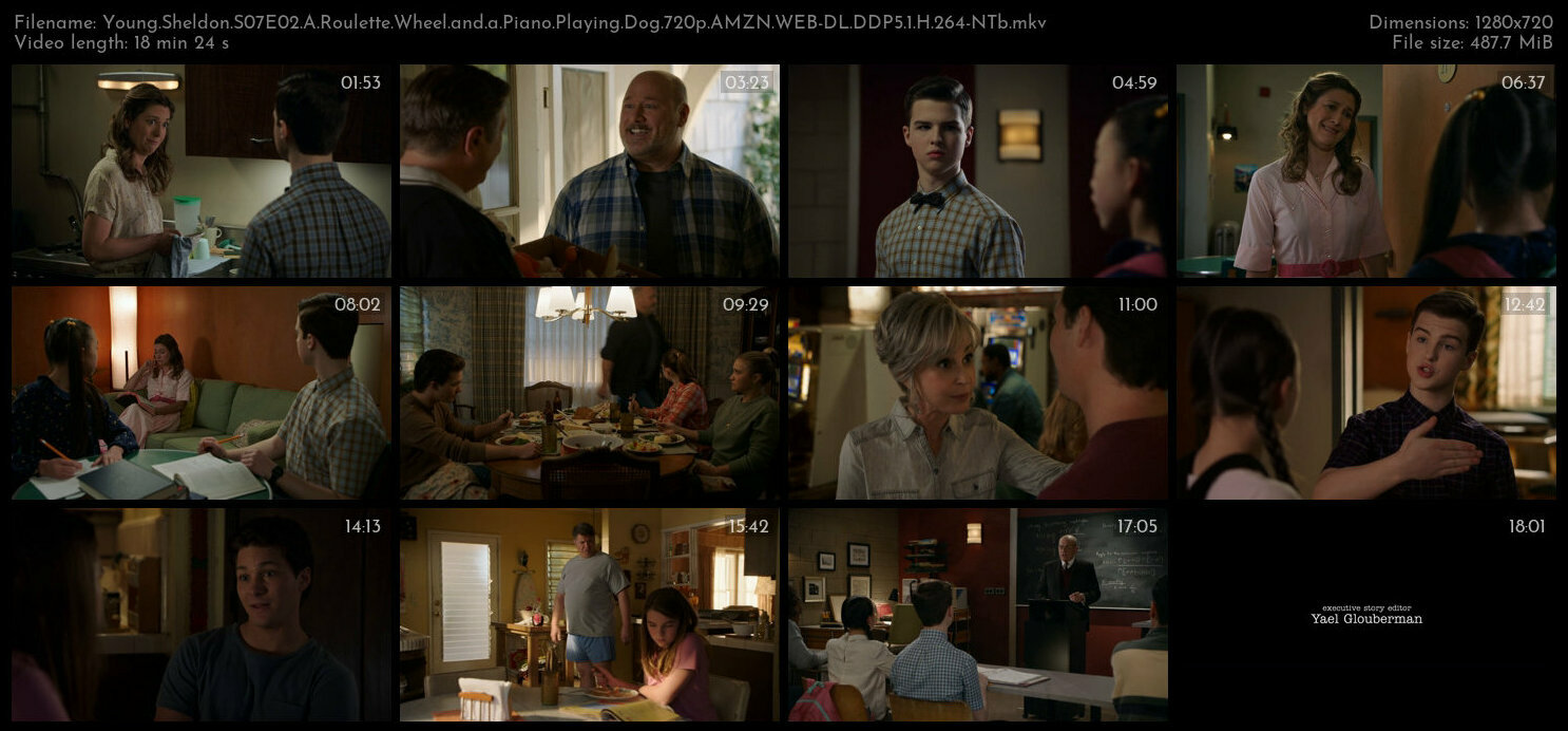 Young Sheldon S07E02 A Roulette Wheel and a Piano Playing Dog 720p AMZN WEB DL DDP5 1 H 264 NTb TGx