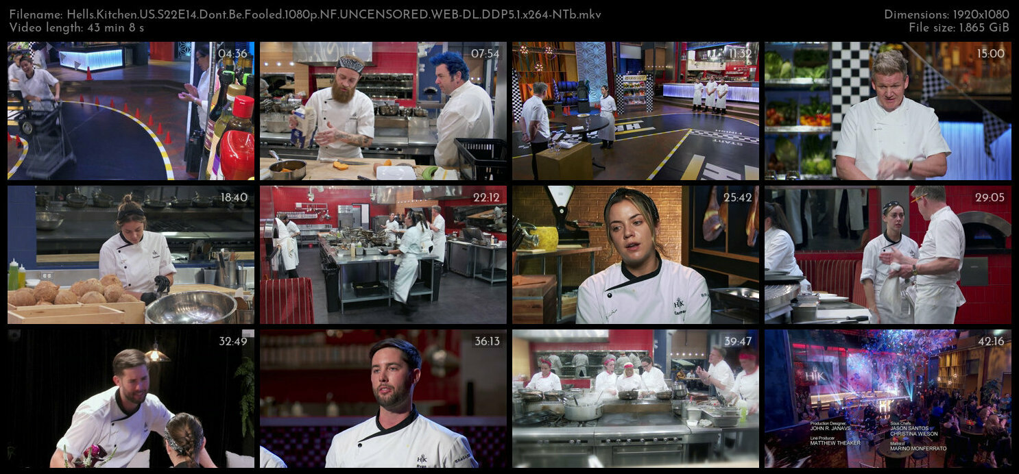 Hells Kitchen US S22E14 Dont Be Fooled 1080p NF UNCENSORED WEB DL DDP5 1 x264 NTb TGx