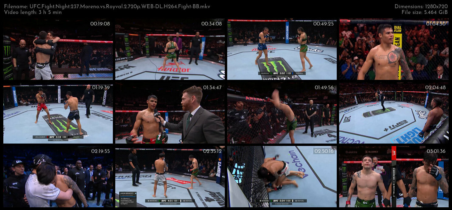 UFC Fight Night 237 Moreno vs Royval 2 720p WEB DL H264 Fight BB