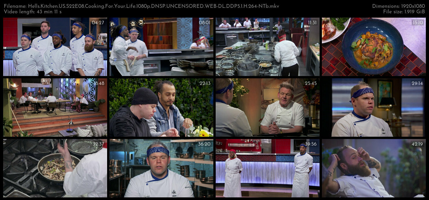 Hells Kitchen US S22E08 Cooking For Your Life 1080p DNSP UNCENSORED WEB DL DDP5 1 H 264 NTb TGx