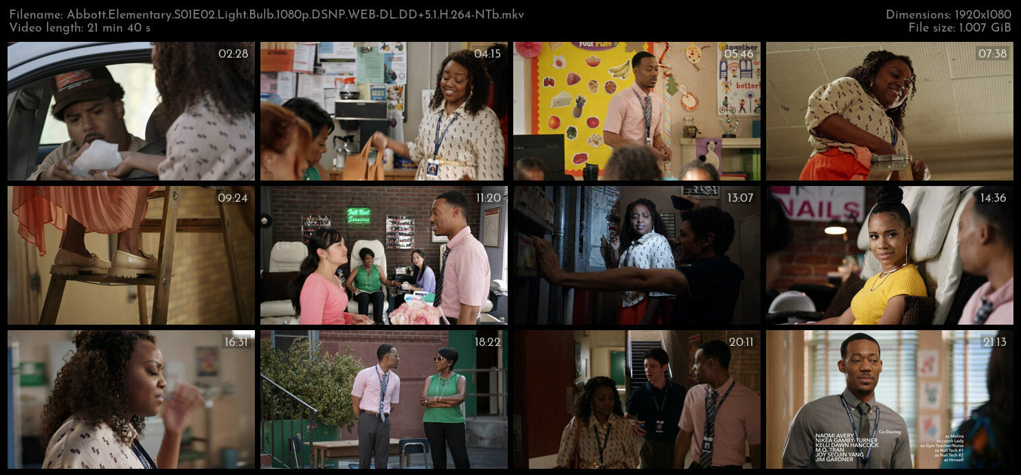 Abbott Elementary S01E02 Light Bulb 1080p DSNP WEB DL DD 5 1 H 264 NTb TGx