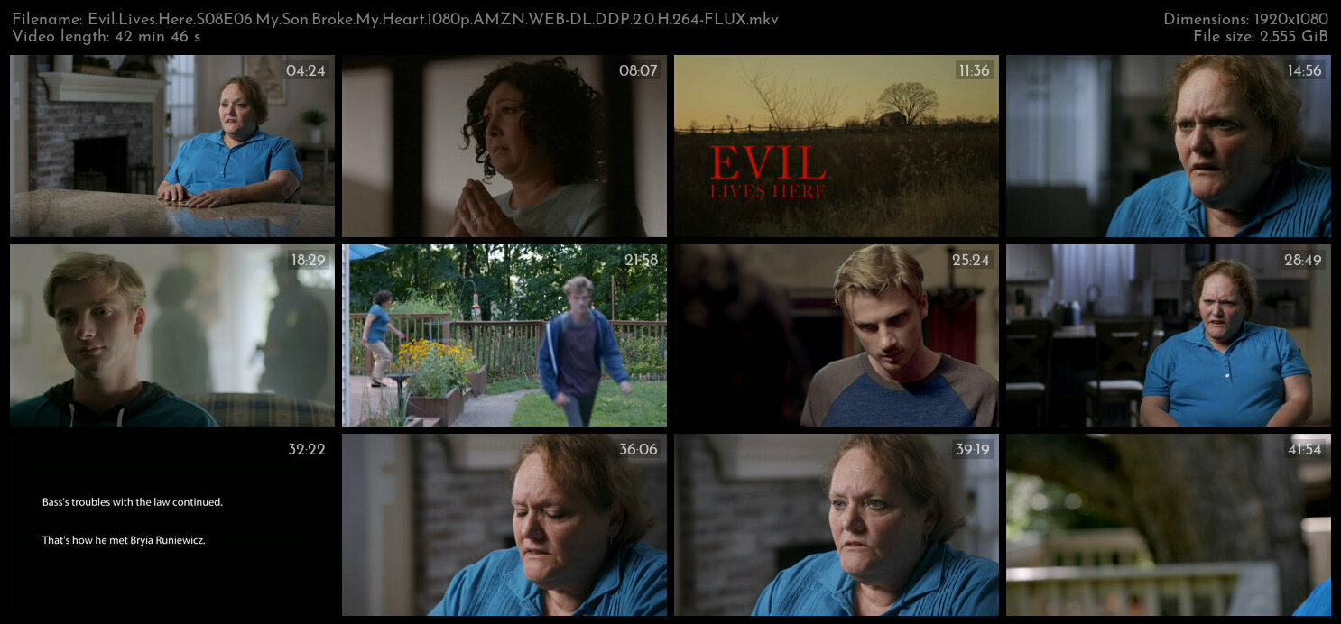 Evil Lives Here S08E06 My Son Broke My Heart 1080p AMZN WEB DL DDP 2 0 H 264 FLUX TGx