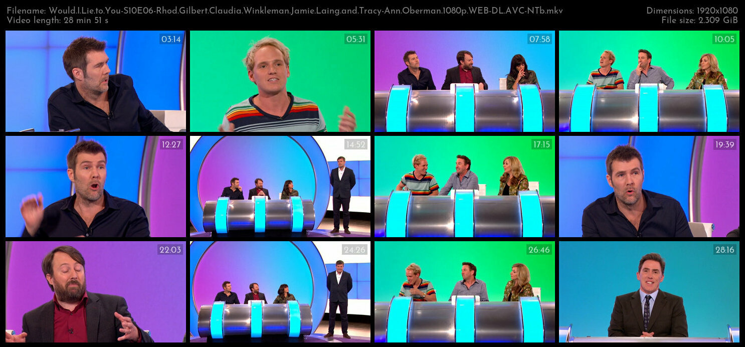 Would I Lie to You S10E06 Rhod Gilbert Claudia Winkleman Jamie Laing and Tracy Ann Oberman 1080p WEB