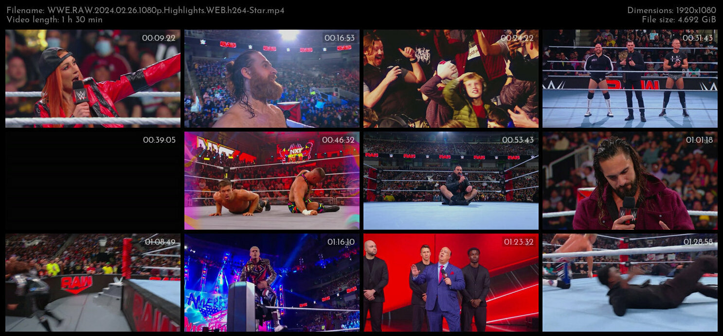 WWE RAW 2024 02 26 1080p Highlights WEB h264 Star TGx