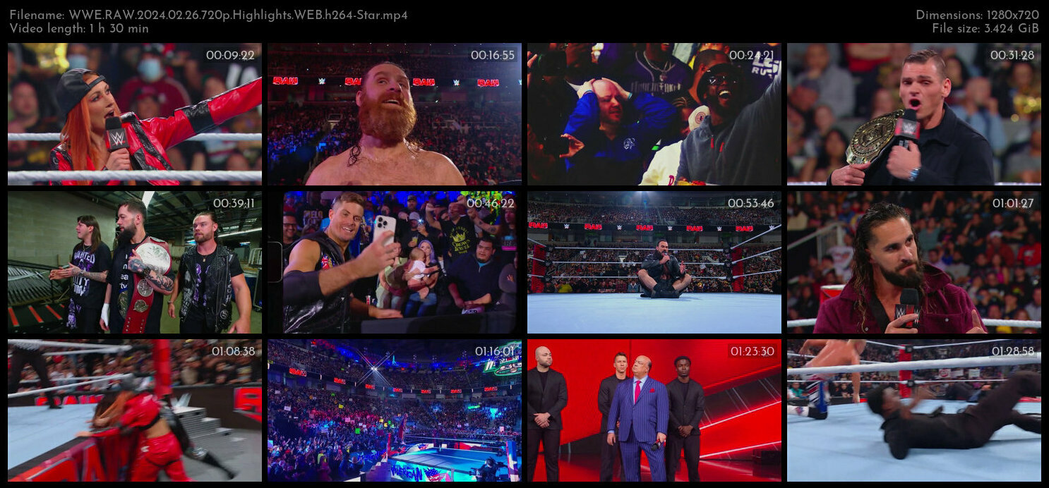 WWE RAW 2024 02 26 720p Highlights WEB h264 Star TGx