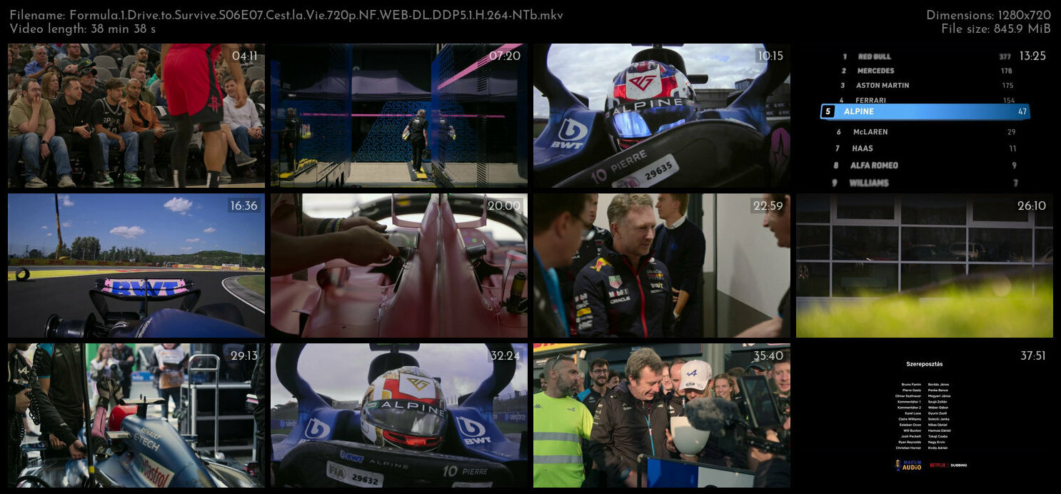 Formula 1 Drive to Survive S06E07 Cest la Vie 720p NF WEB DL DDP5 1 H 264 NTb TGx