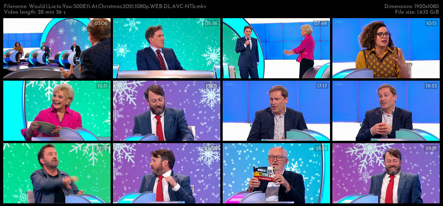 Would I Lie to You S00E11 At Christmas 2021 1080p WEB DL AVC NTb TGx