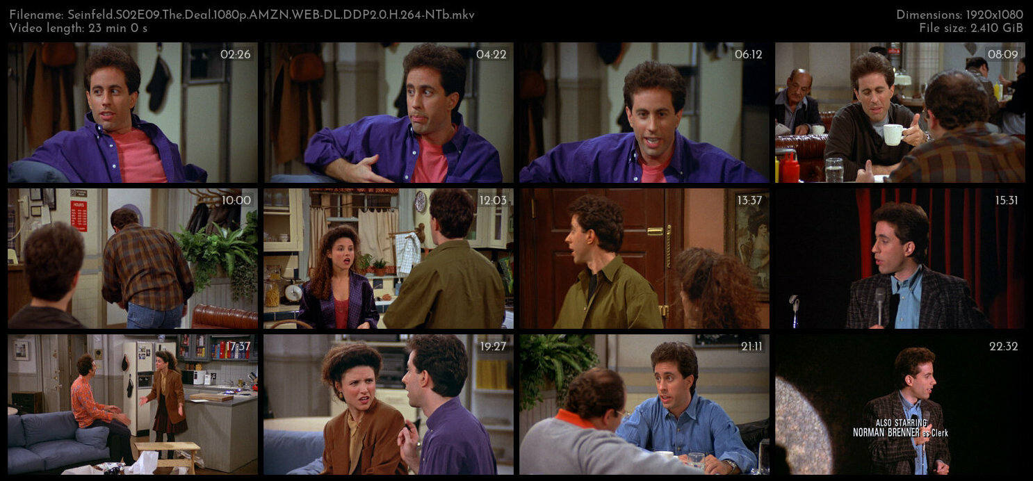 Seinfeld S02E09 The Deal 1080p AMZN WEB DL DDP2 0 H 264 NTb TGx