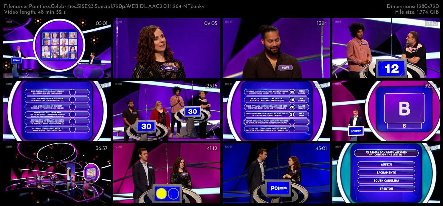 Pointless Celebrities S15E23 Special 720p WEB DL AAC2 0 H 264 NTb TGx