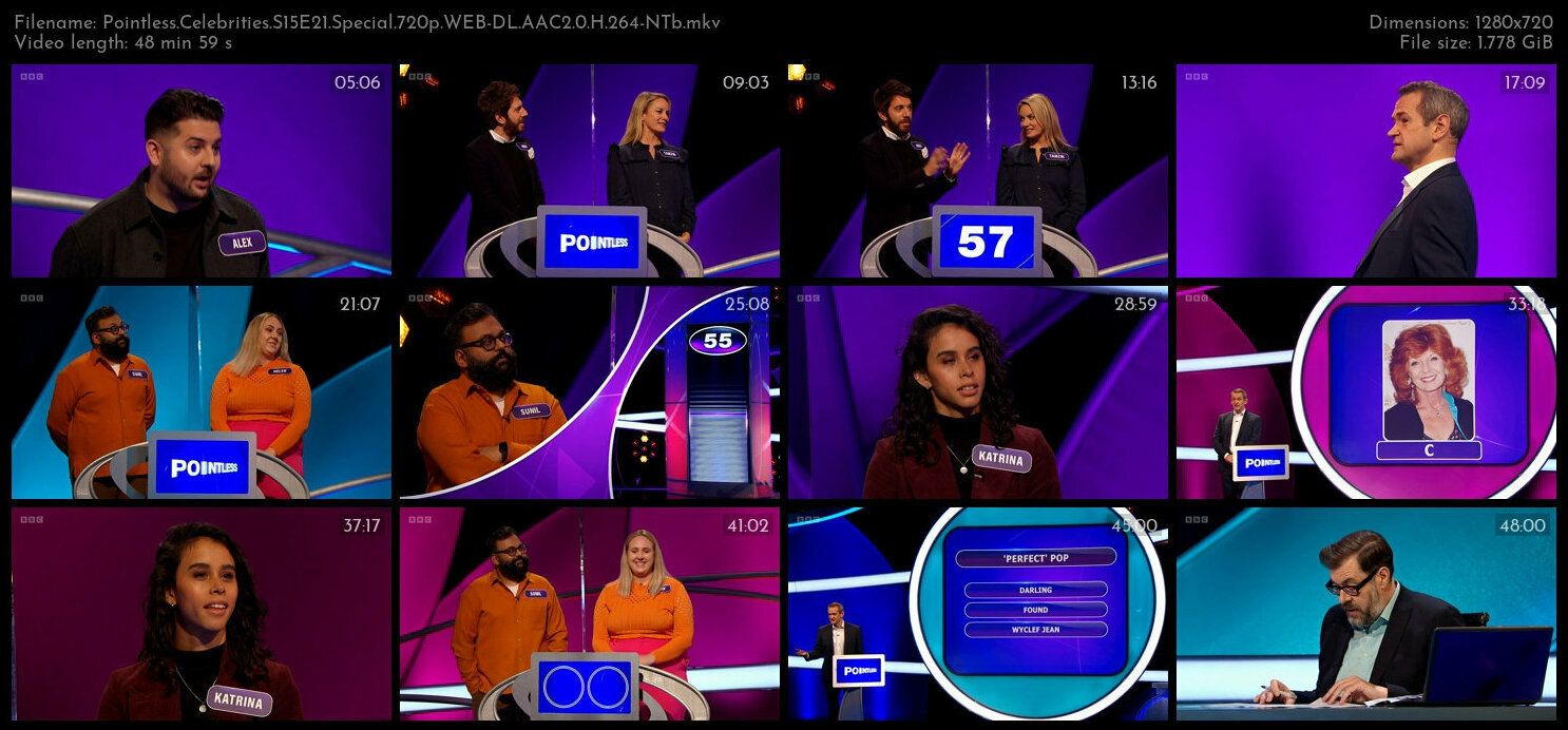 Pointless Celebrities S15E21 Special 720p WEB DL AAC2 0 H 264 NTb TGx