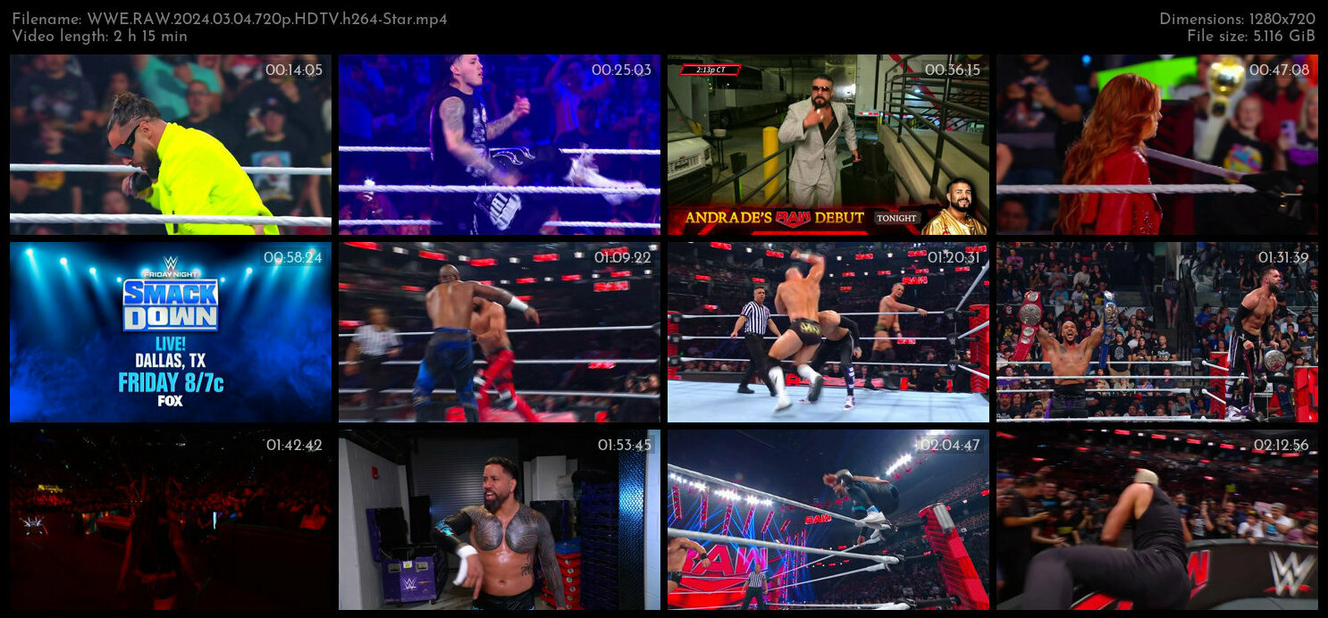 WWE RAW 2024 03 04 720p HDTV h264 Star TGx