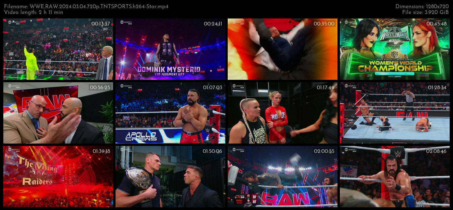 WWE RAW 2024 03 04 720p TNTSPORTS h264 Star TGx