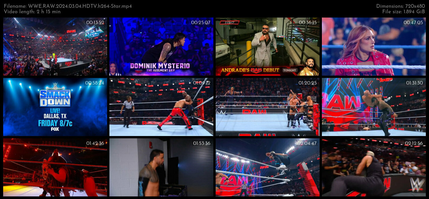 WWE RAW 2024 03 04 HDTV h264 Star TGx