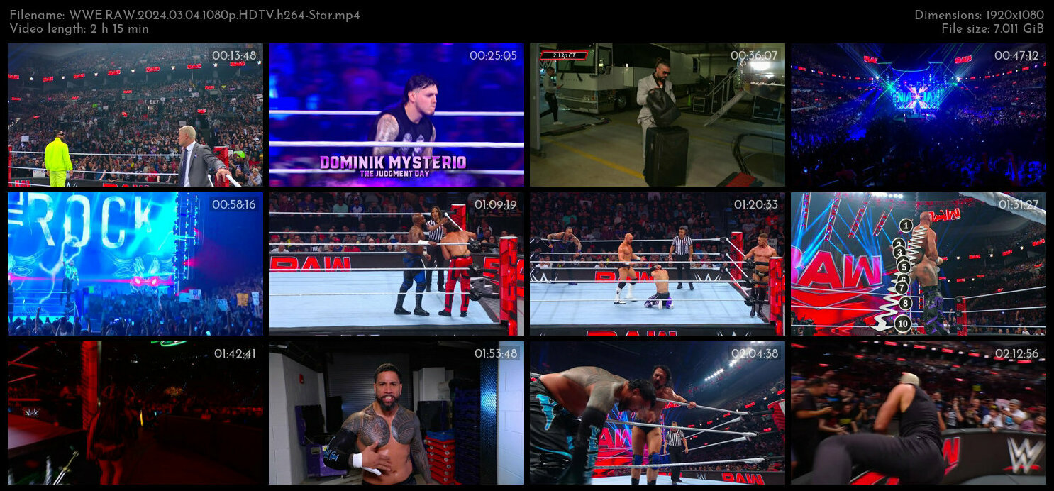 WWE RAW 2024 03 04 1080p HDTV h264 Star TGx