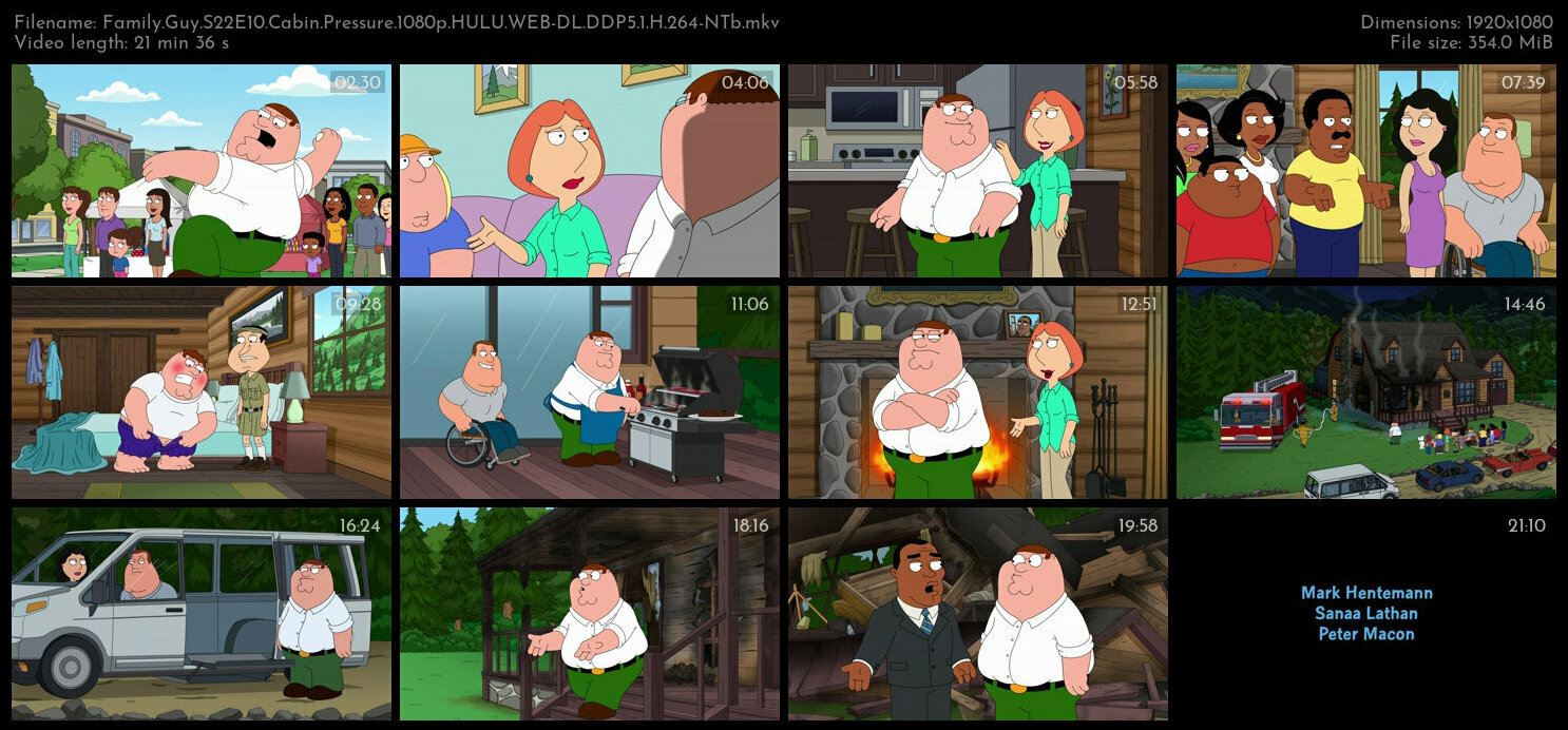 Family Guy S22E10 Cabin Pressure 1080p HULU WEB DL DDP5 1 H 264 NTb TGx
