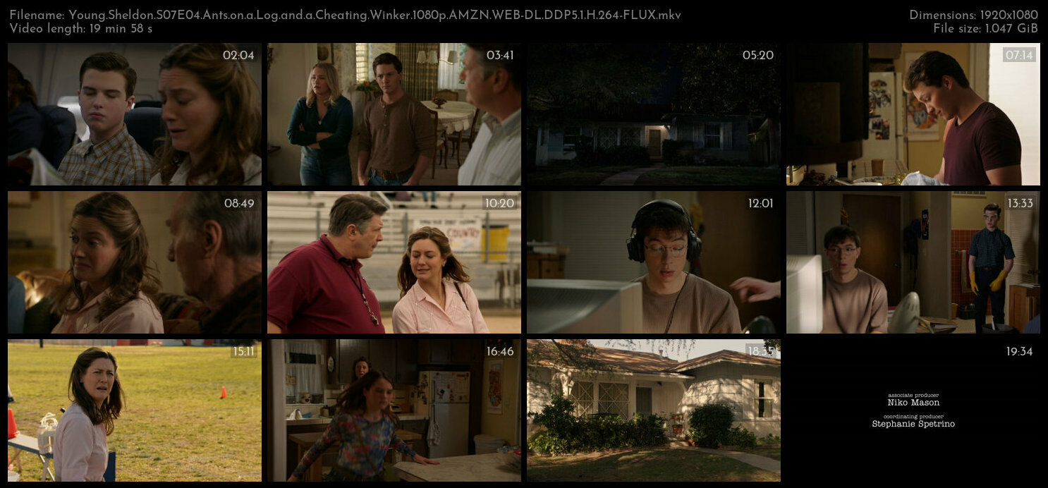 Young Sheldon S07E04 Ants on a Log and a Cheating Winker 1080p AMZN WEB DL DDP5 1 H 264 FLUX TGx