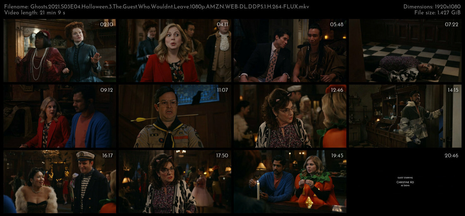 Ghosts 2021 S03E04 Halloween 3 The Guest Who Wouldnt Leave 1080p AMZN WEB DL DDP5 1 H 264 FLUX TGx