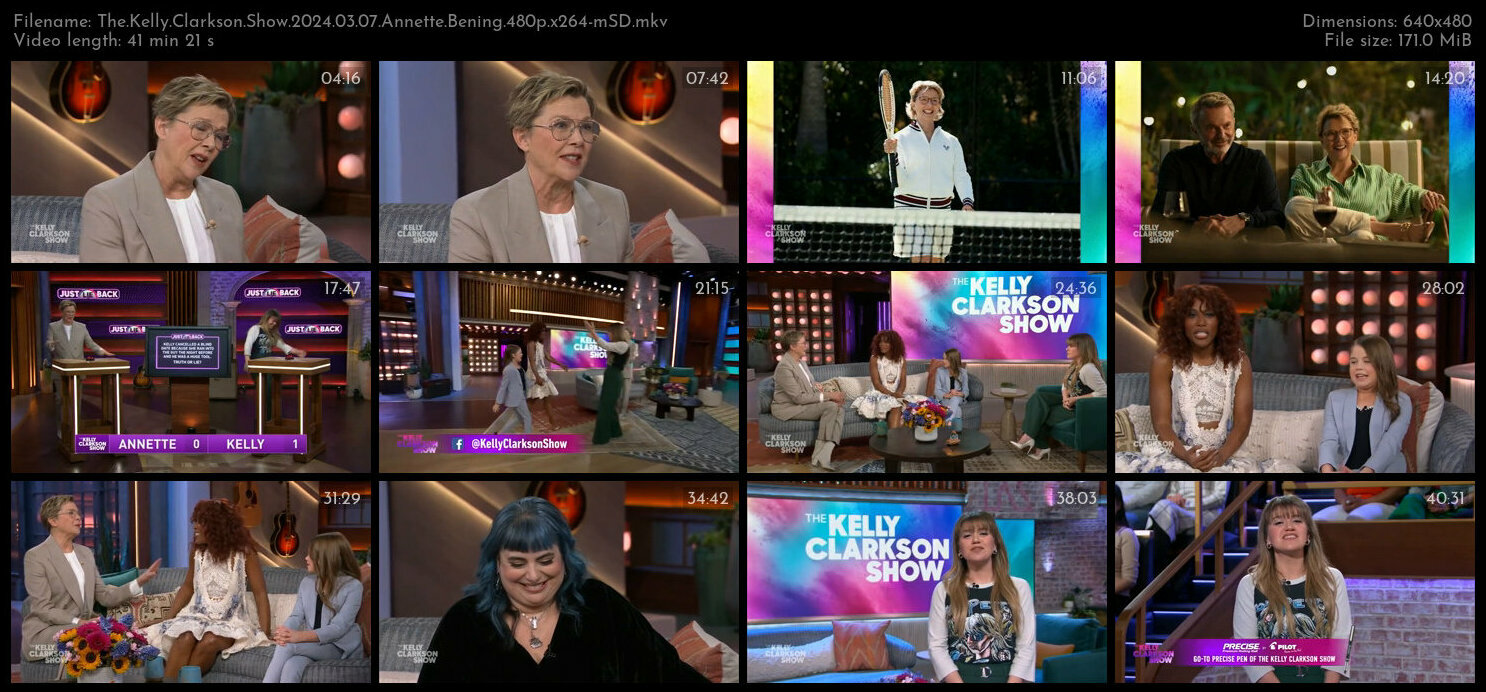 The Kelly Clarkson Show 2024 03 07 Annette Bening 480p x264 mSD TGx