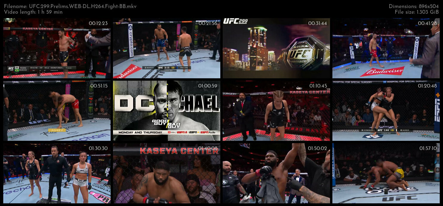 UFC 299 Prelims WEB DL H264 Fight BB