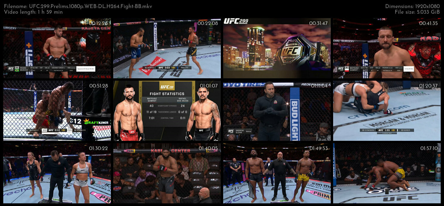 UFC 299 Prelims 1080p WEB DL H264 Fight BB