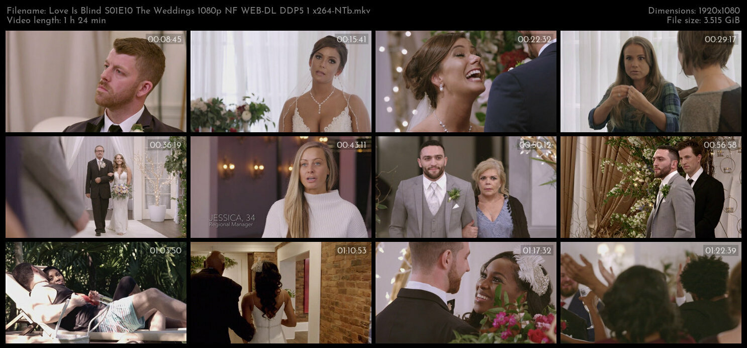 Love Is Blind S01E10 The Weddings 1080p NF WEB DL DDP5 1 x264 NTb TGx