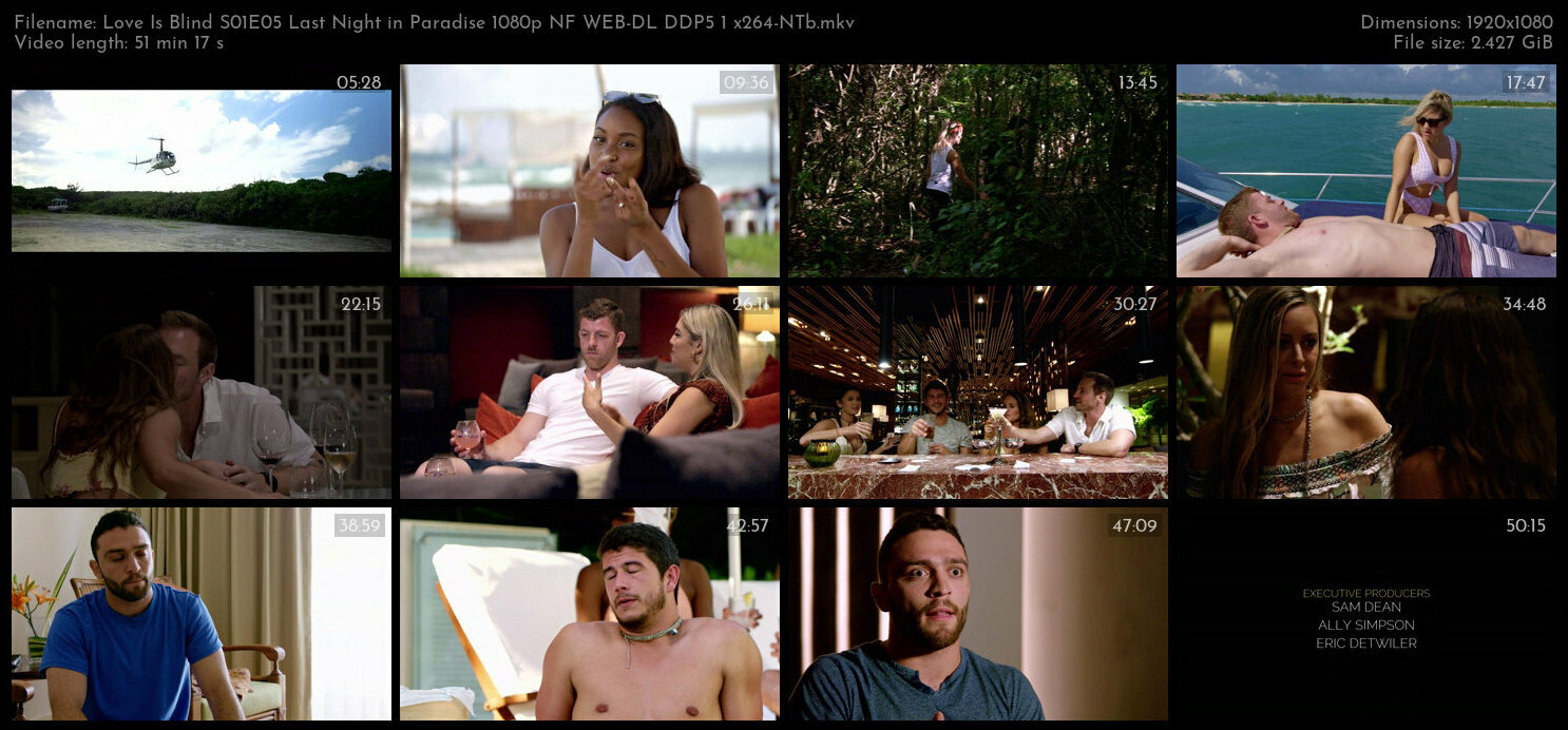 Love Is Blind S01E05 Last Night in Paradise 1080p NF WEB DL DDP5 1 x264 NTb TGx