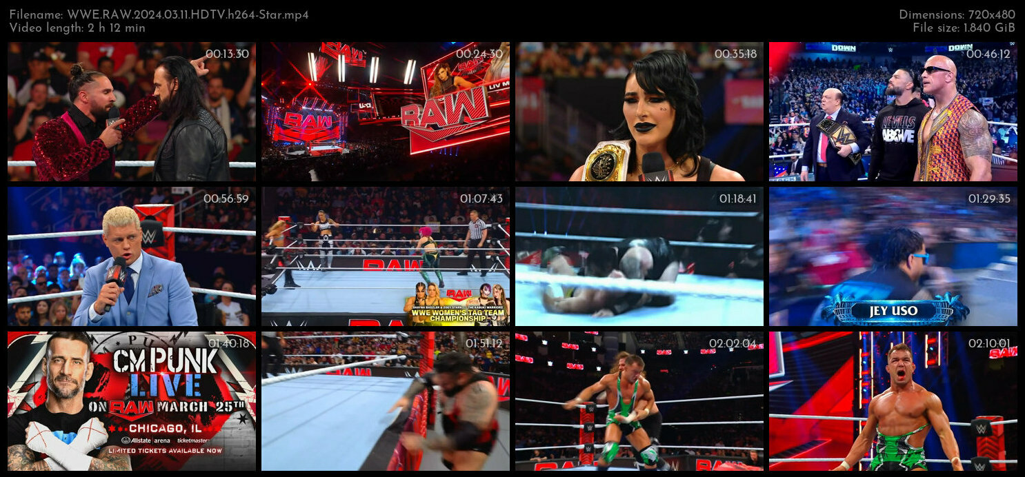 WWE RAW 2024 03 11 HDTV h264 Star TGx