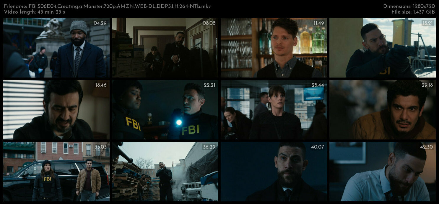FBI S06E04 Creating a Monster 720p AMZN WEB DL DDP5 1 H 264 NTb TGx