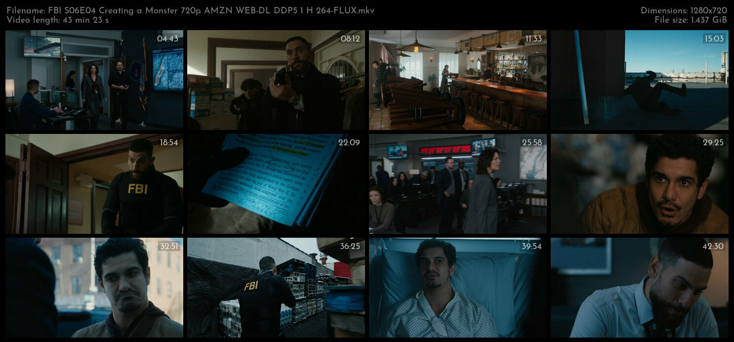 FBI S06E04 Creating a Monster 720p AMZN WEB DL DDP5 1 H 264 FLUX TGx