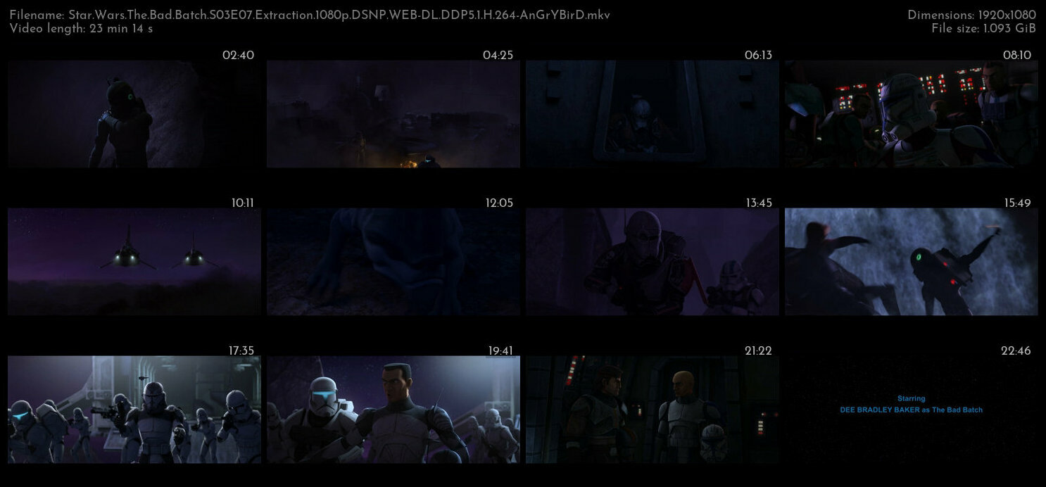 Star Wars The Bad Batch S03E07 Extraction 1080p DSNP WEB DL DDP5 1 H 264 AnGrYBirD TGx