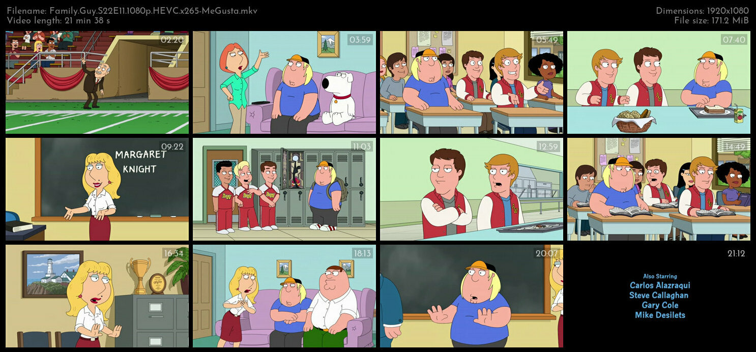 Family Guy S22E11 1080p HEVC x265 MeGusta TGx