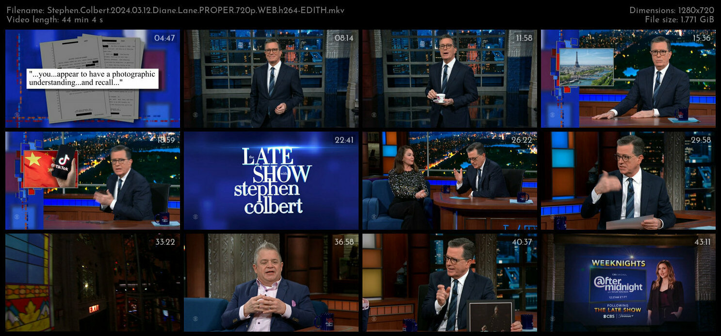 Stephen Colbert 2024 03 12 Diane Lane PROPER 720p WEB h264 EDITH TGx