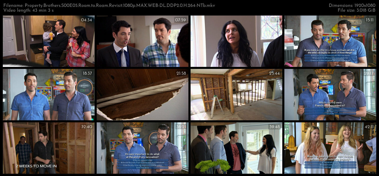 Property Brothers S00E05 Room to Roam Revisit 1080p MAX WEB DL DDP2 0 H 264 NTb TGx