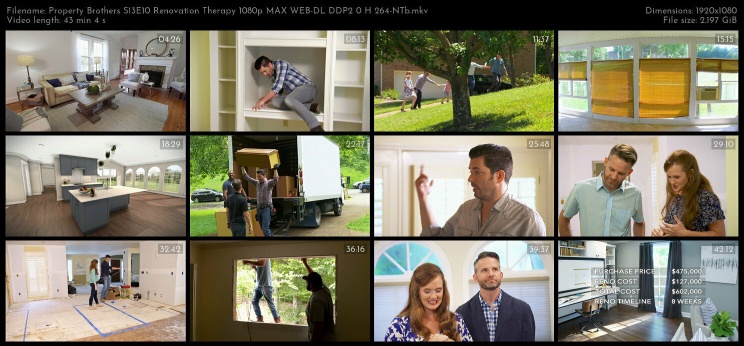 Property Brothers S13E10 Renovation Therapy 1080p MAX WEB DL DDP2 0 H 264 NTb TGx
