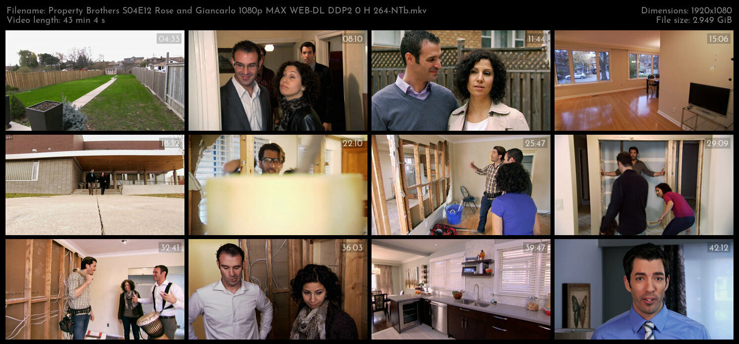 Property Brothers S04E12 Rose and Giancarlo 1080p MAX WEB DL DDP2 0 H 264 NTb TGx
