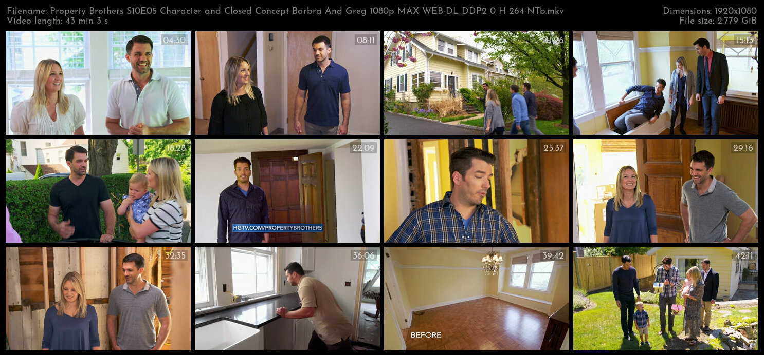 Property Brothers S10E05 Character and Closed Concept Barbra And Greg 1080p MAX WEB DL DDP2 0 H 264
