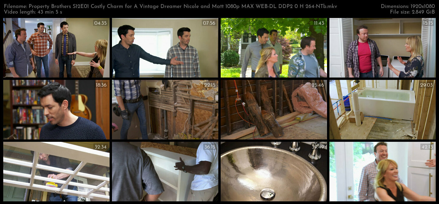 Property Brothers S12E01 Costly Charm for A Vintage Dreamer Nicole and Matt 1080p MAX WEB DL DDP2 0